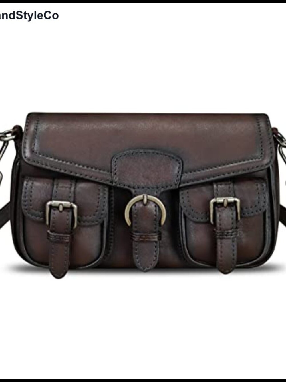 Genuine Leather Satchel Crossbody Bag Handmade Retro Purse